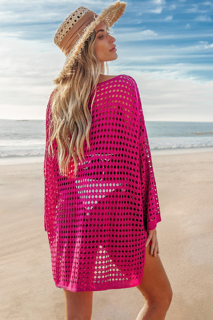 Oversized Boat Neck Cut-Out Cover-Up