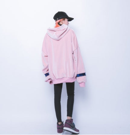 Summer and winter jasmine street jinsirong bright patch oversize Hoodie BF