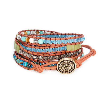 Imperial Stone Multilayer Braided Bracelet Jewelry